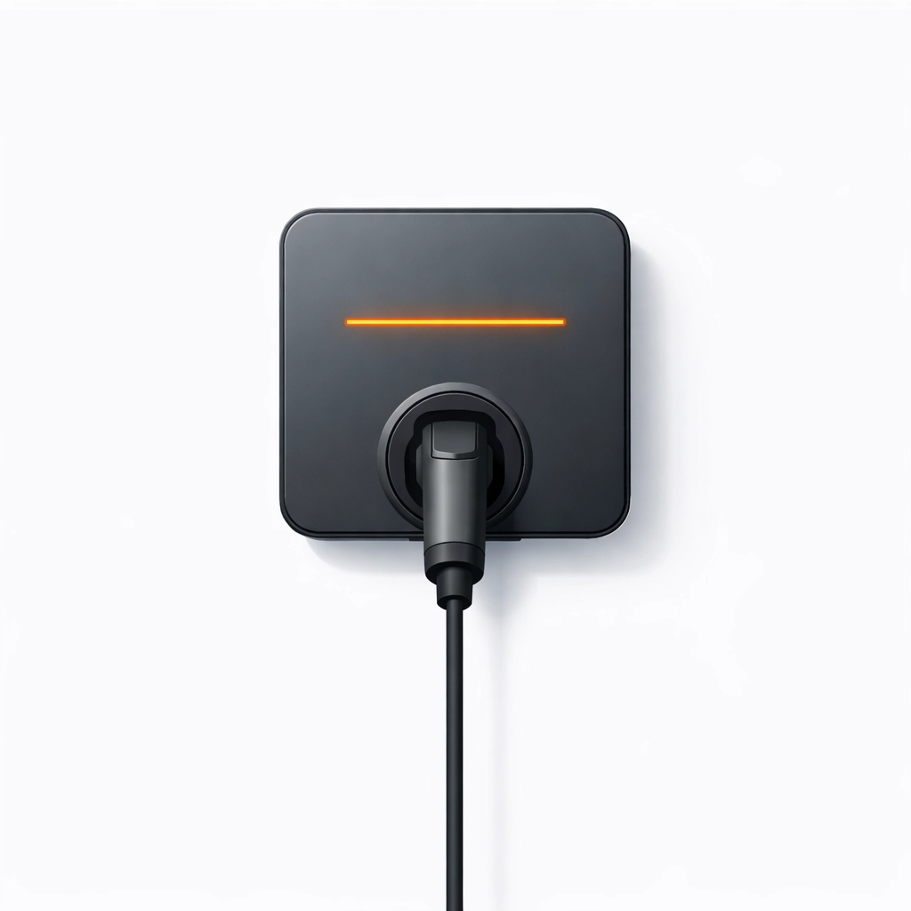 Moderne Wallbox für E-Autos als Teil einer modularen Smart Home Installation in Wien.